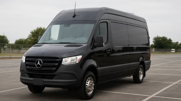 Exterior of Anderson Party Bus Company's 14 Passenger Sprinter Limousine in Anderson