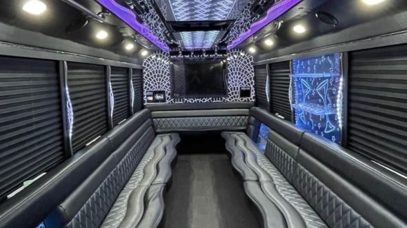 Interior of North Augusta Party Bus Company's 25 Passenger Party Bus in North Augusta
