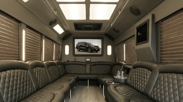 Interior of Sumter Party Bus Company's 28 Passenger Party Bus in Sumter