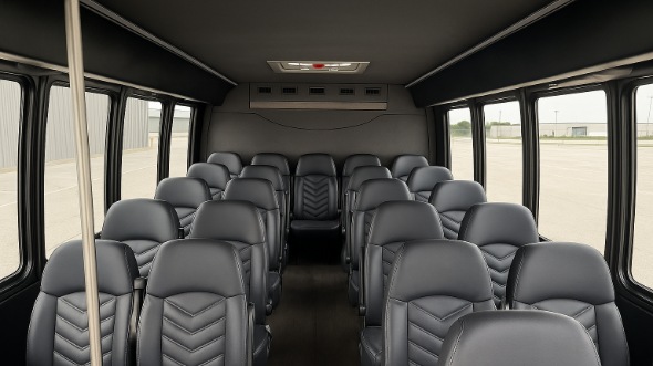 Interior of South Carolina Party Bus Company's 30 Passenger Minibus in South Carolina