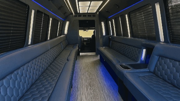 Interior of Myrtle Beach Party Bus Company's 50 Passenger Party Bus in Myrtle Beach