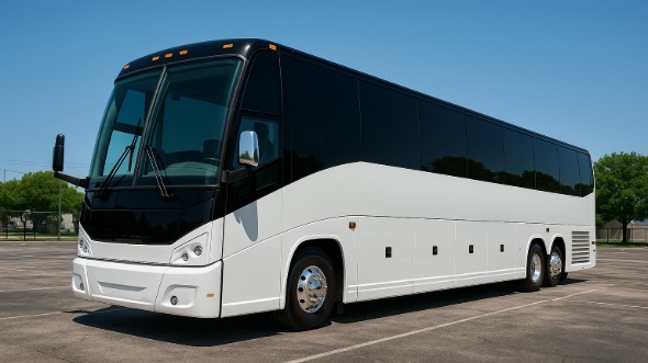 Exterior of South Carolina Party Bus Company's 54 Passenger Charter Bus in South Carolina