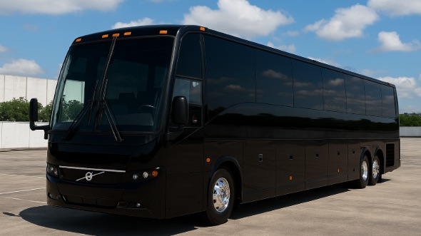 Exterior of South Carolina Party Bus Company's 55 Passenger Charter Bus in South Carolina