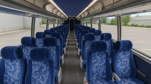 Interior of South Carolina Party Bus Company's ADA Charter Bus in South Carolina