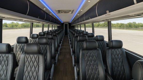 south carolina 54 passenger charter bus interior